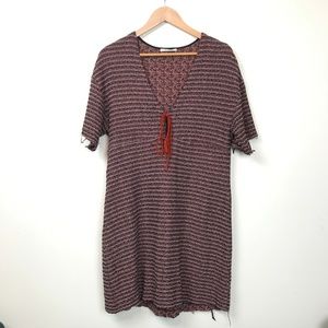 Zara V Neck Ragged Raw Hem Factory Distressed